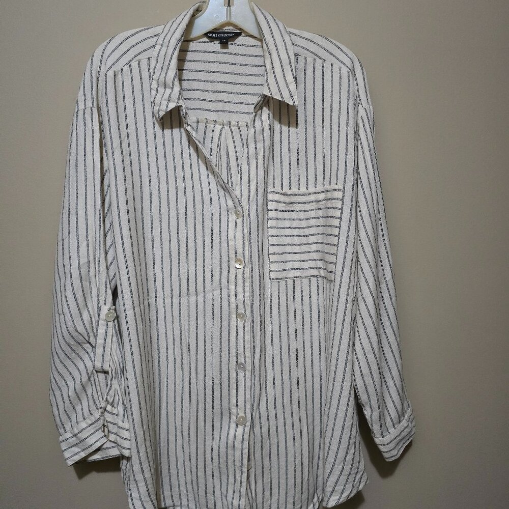 Women's Long Sleeve Blouse, Super Soft, Size 2X